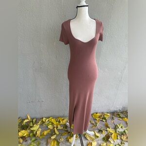 HOUSE OF HARLOW 1960 Bodycon Sweater Maxi Dress Lightweight Stretch Size Medium